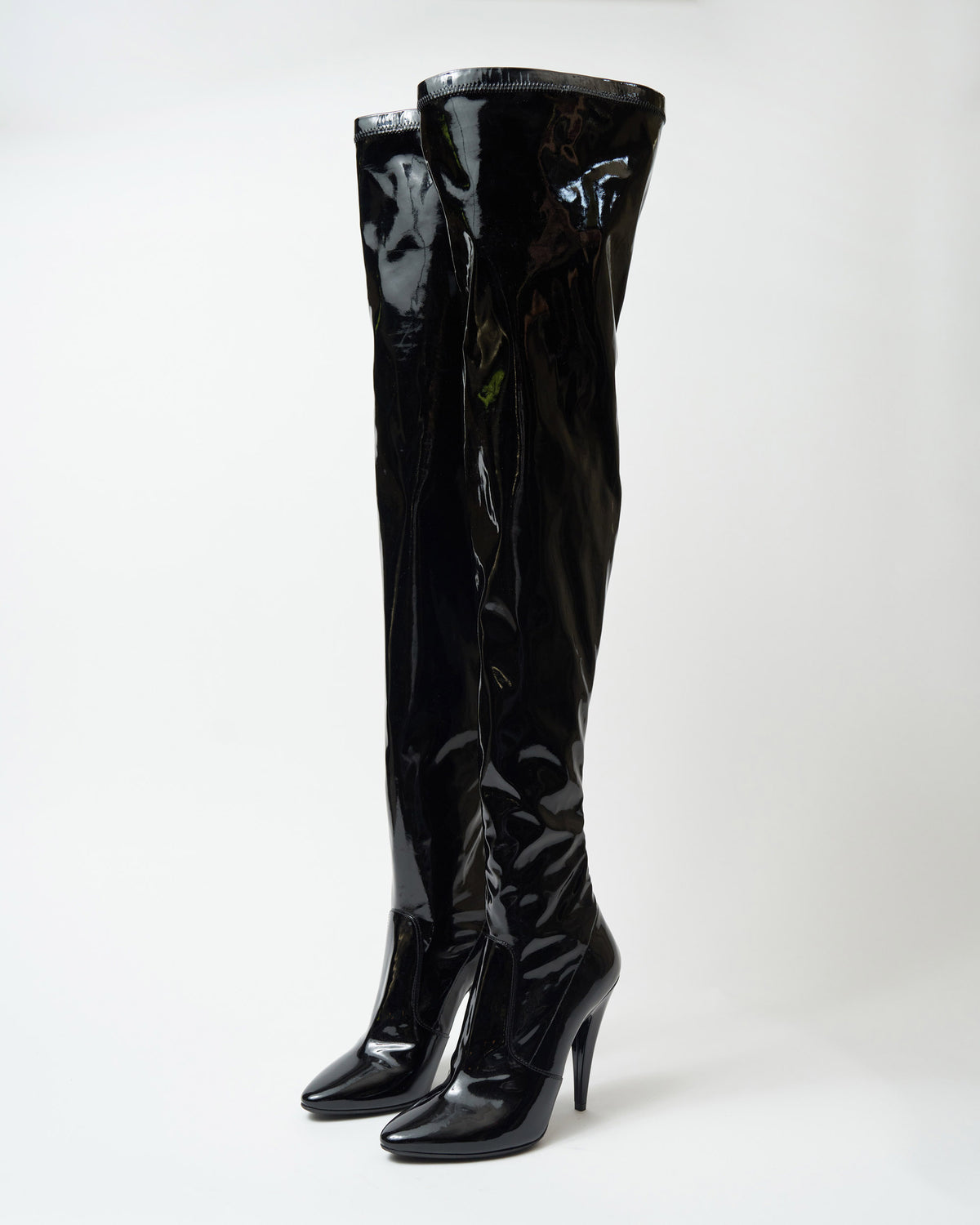 Saint Laurent BOOTS Black Patent Leather