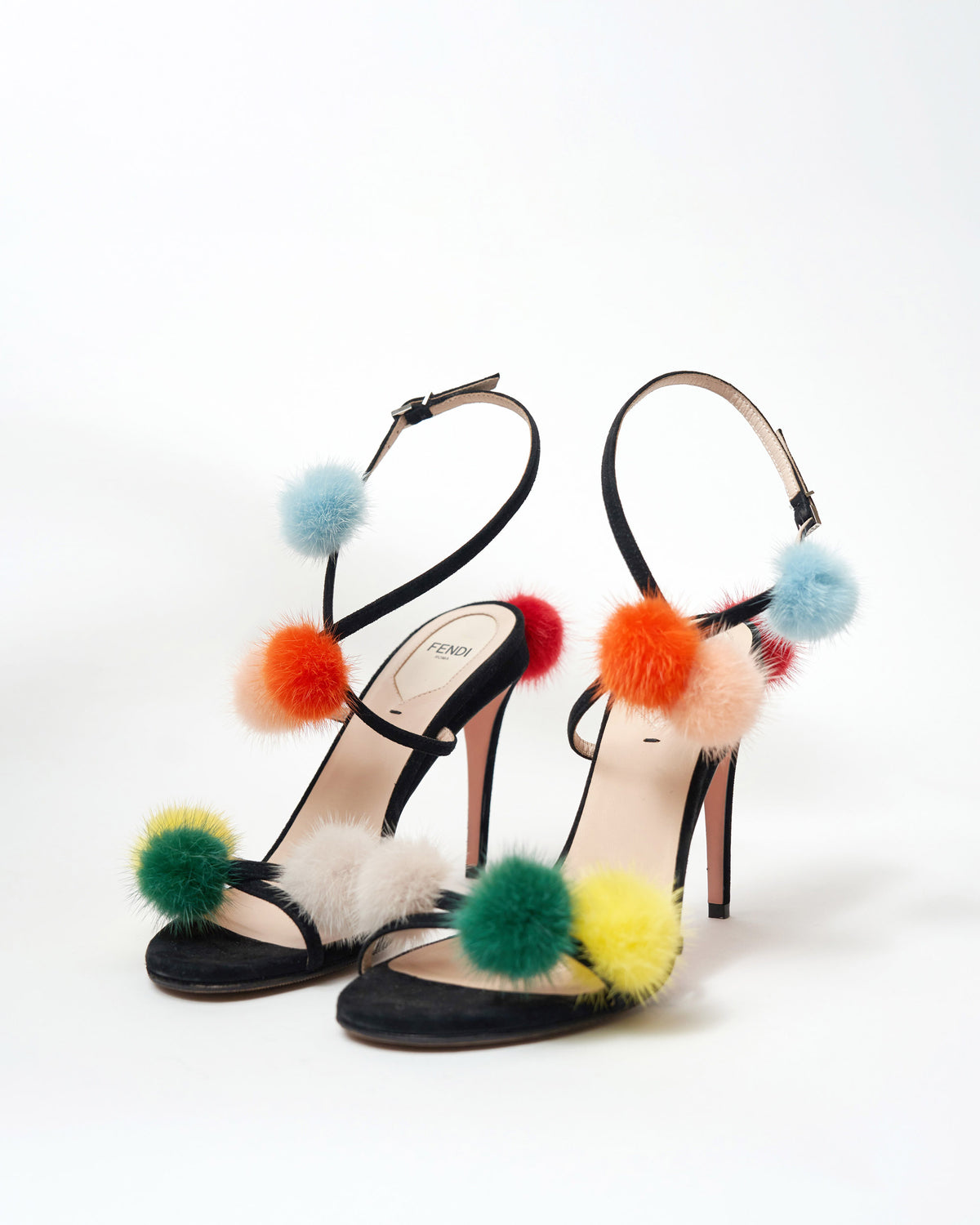 Fendi Pom Pom Sandals