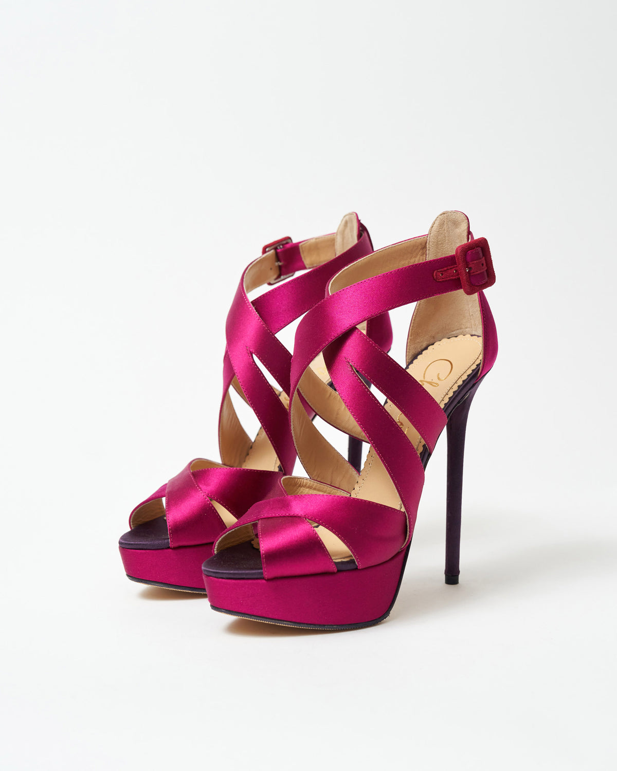 Patricia pleated satin sandals