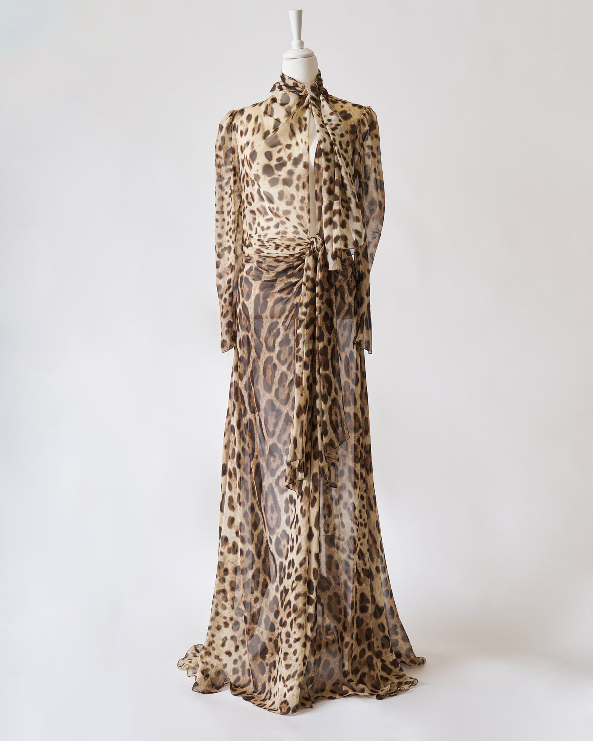 Dolce&Gabbana animal print chiffon dress