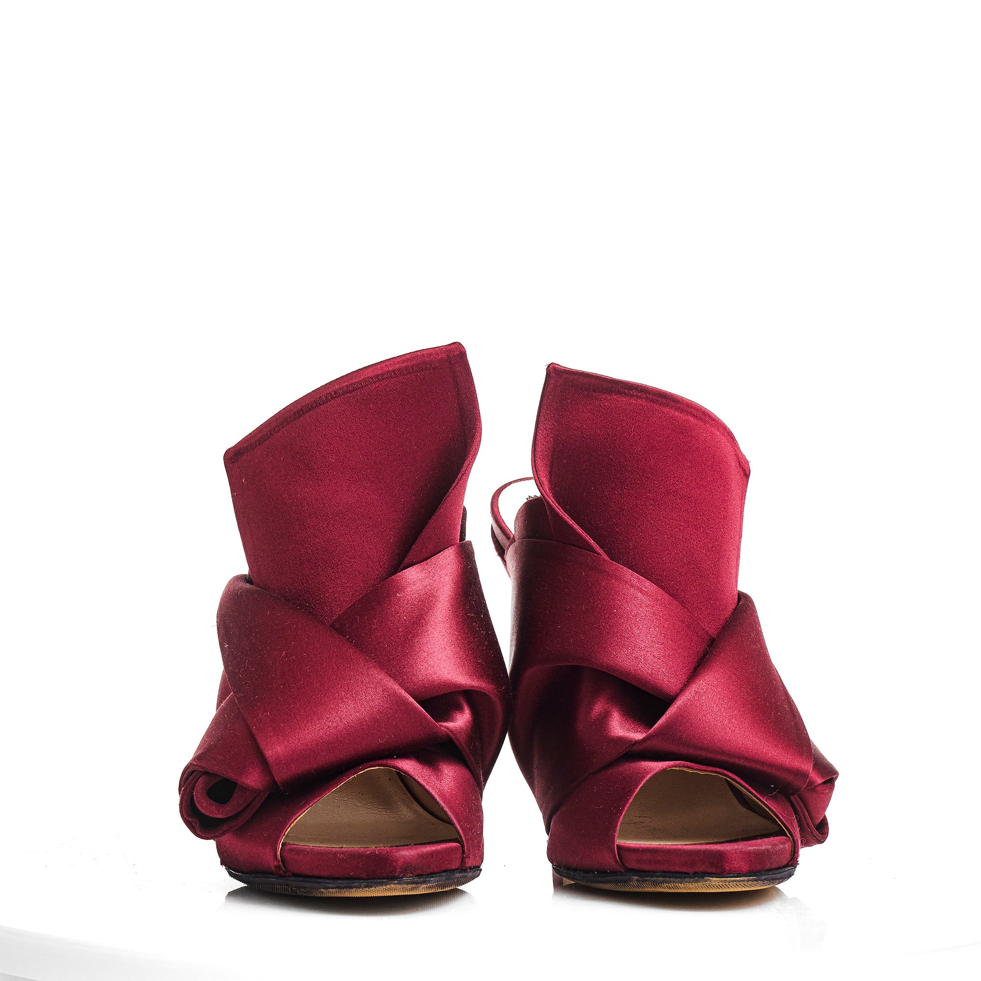 N21 satin knot sandals