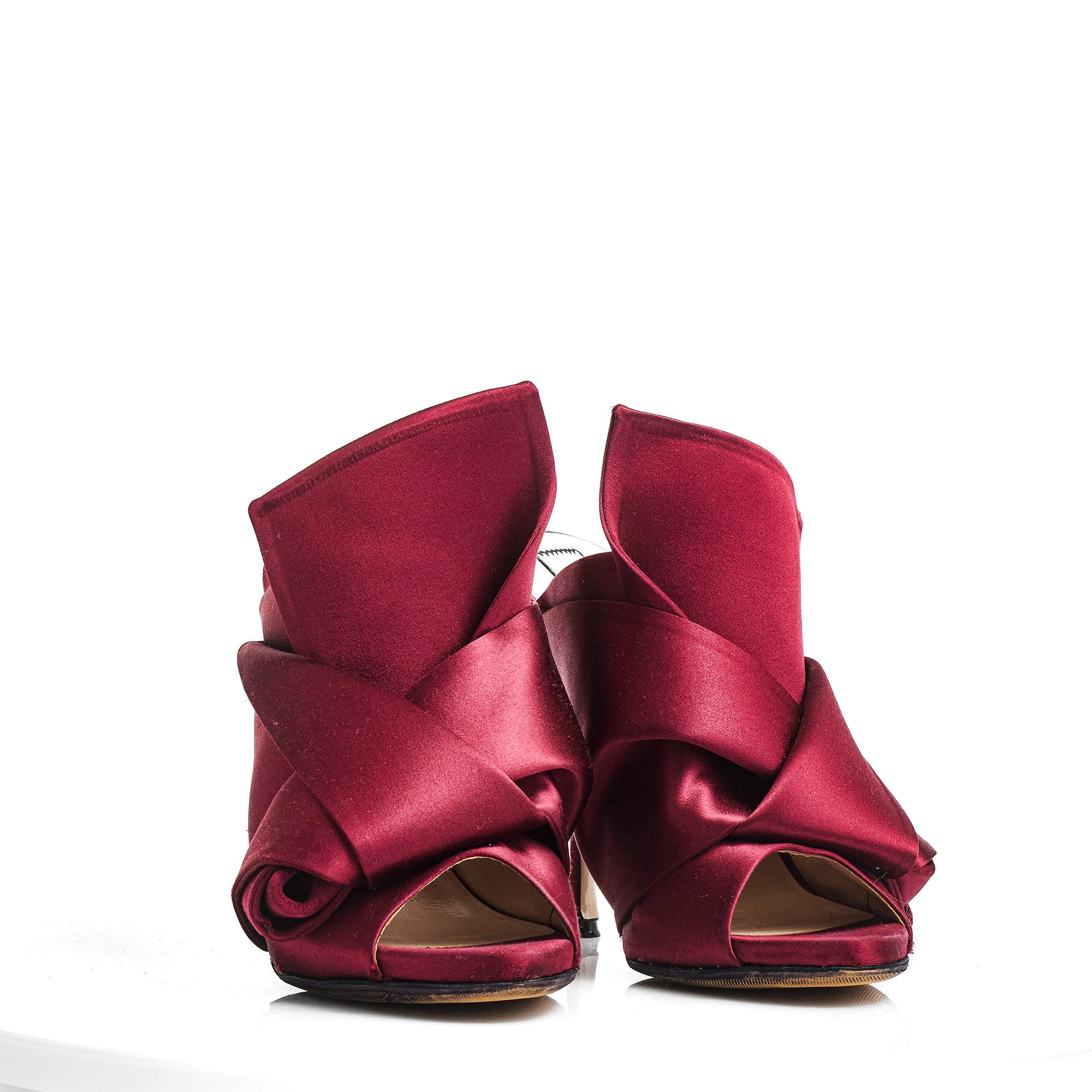 N21 satin knot sandals