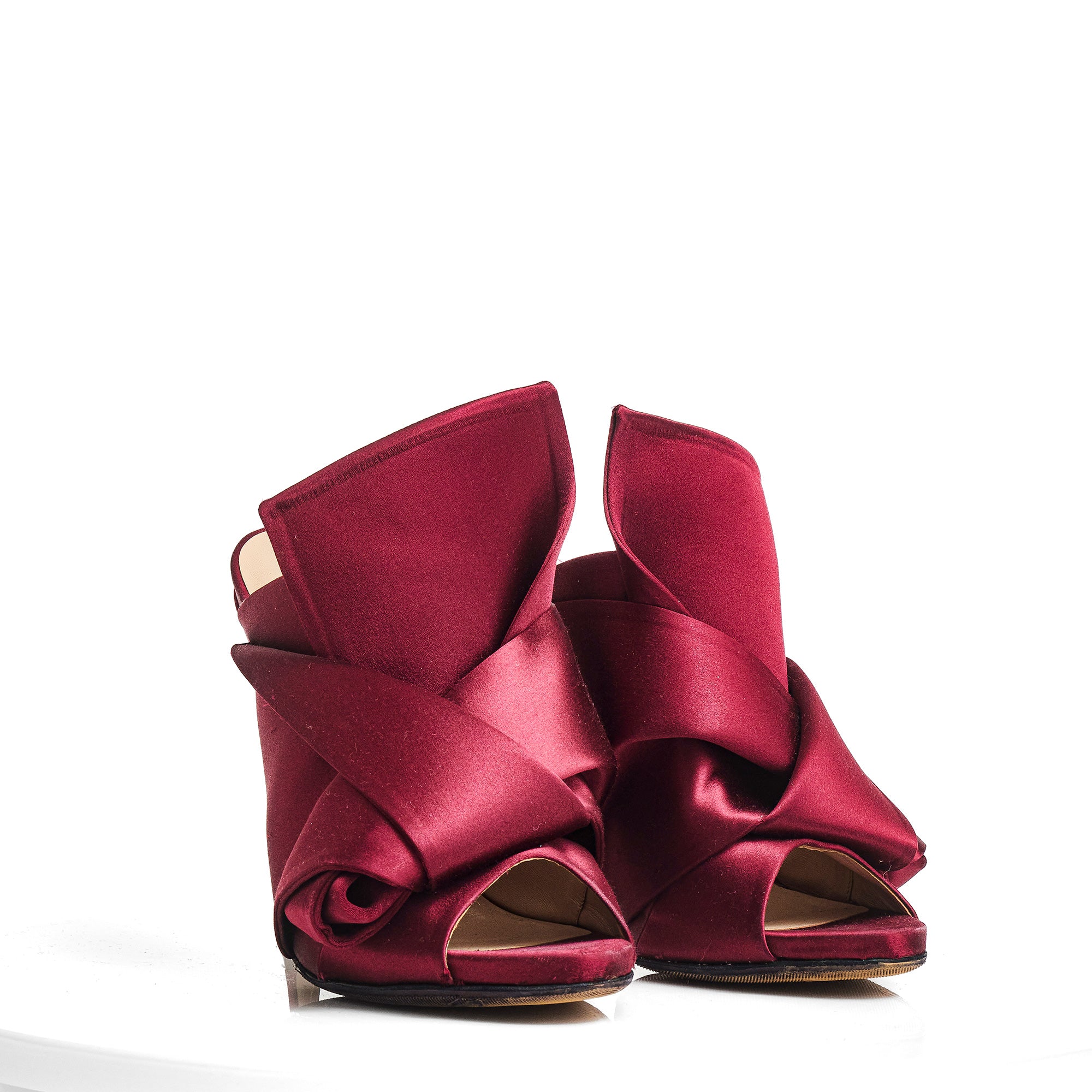 N21 satin knot sandals