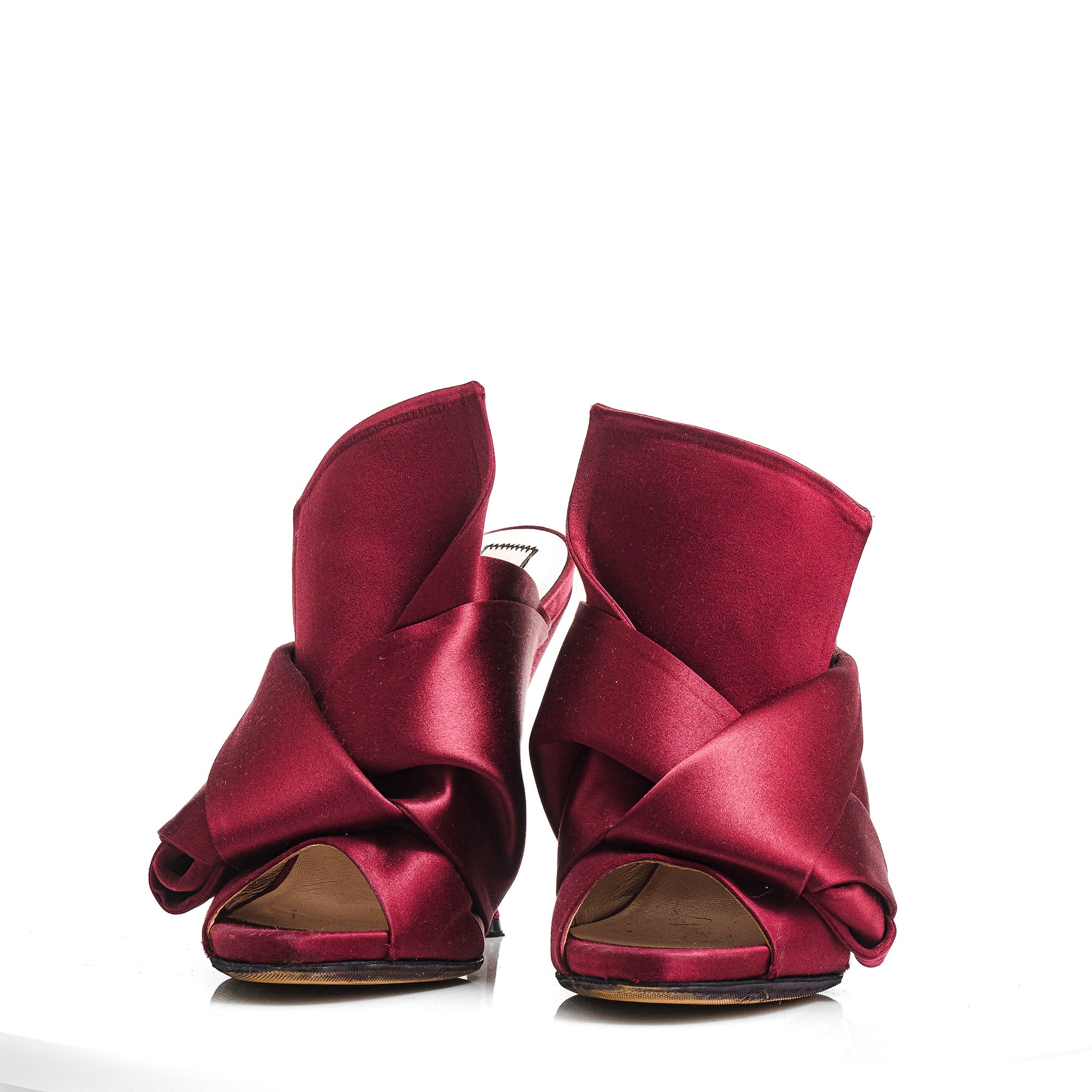 N21 satin knot sandals