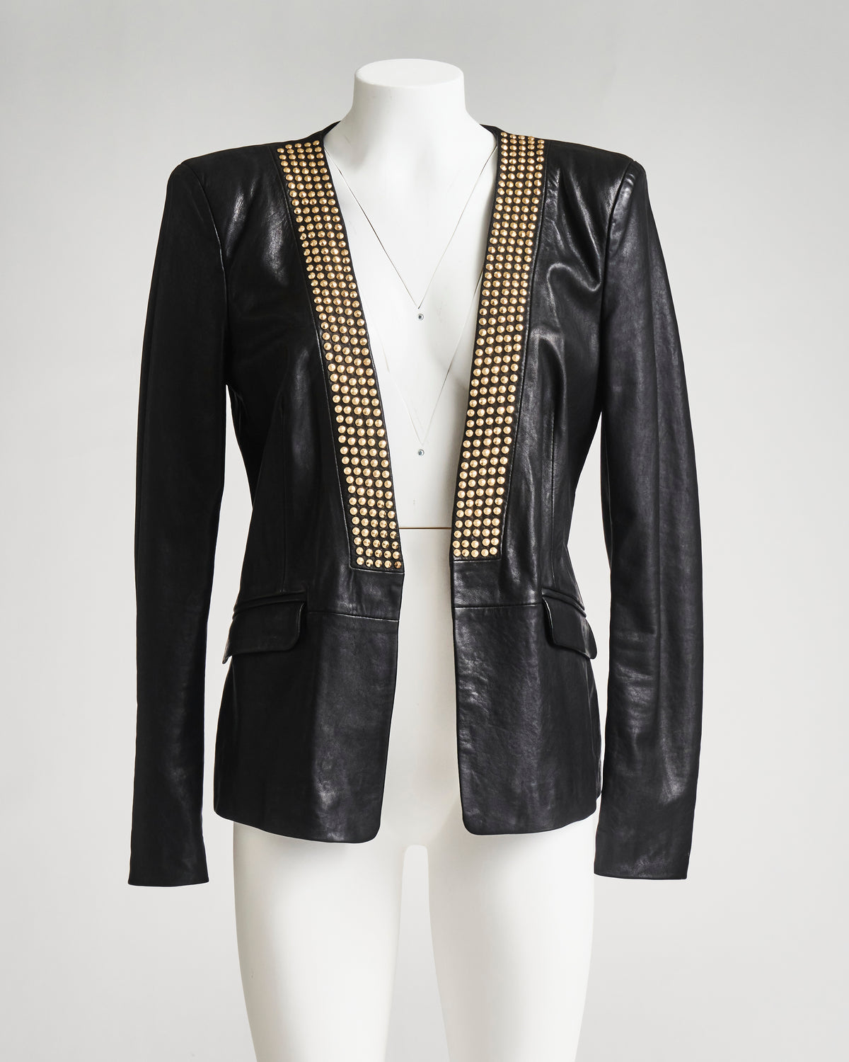 Balmain leather blazer